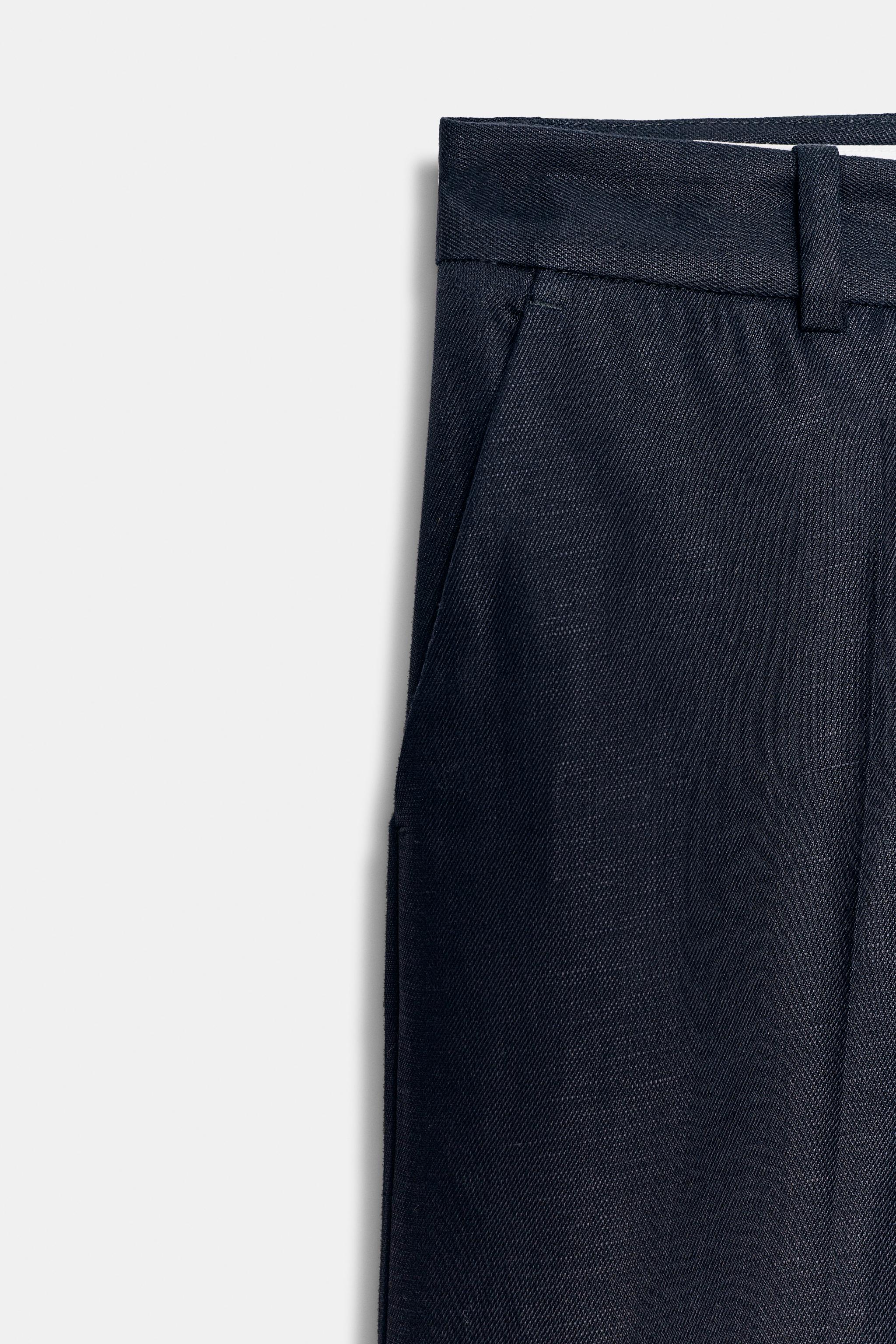 PANTALON DROIT AVEC LIN